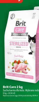 Sucha karma dla kota Brit Care Sterilized Sensitive Fresh Rabbit promocja w MAXI ZOO
