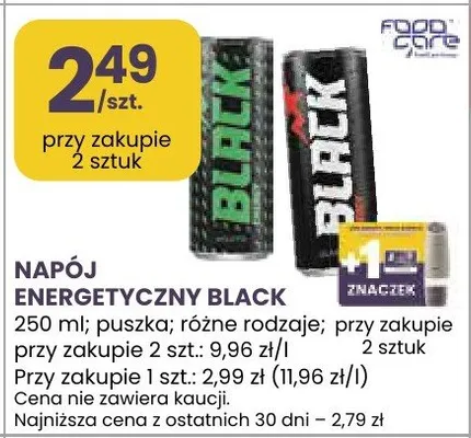 Napój energetyczny Black promocja w Stokrotka
