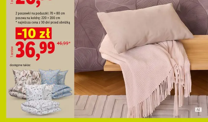 Pościel z mikrowłókna satynowego 220x200 cm Livarno promocja w Lidl