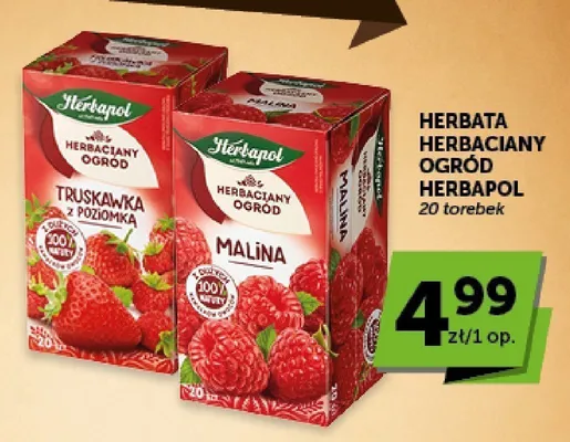 Herbata owocowa Herbaciany Ogród Malina Herbapol promocja w ABC