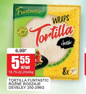 Tortilla Funtastic Develey promocja w Bingo