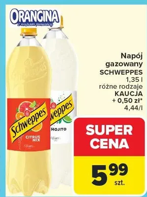 Napój gazowany Schweppes różne rodzaje promocja w Carrefour Market
