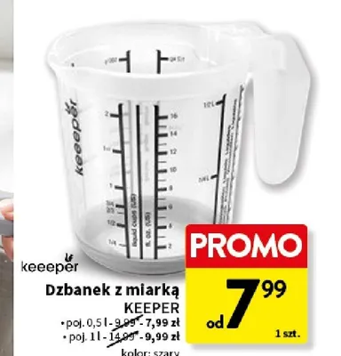 Dzbanek z miarką Keeeper 0,5 l promocja w Intermarche