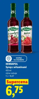 Syrop z witaminami malina Herbapol promocja w Lidl