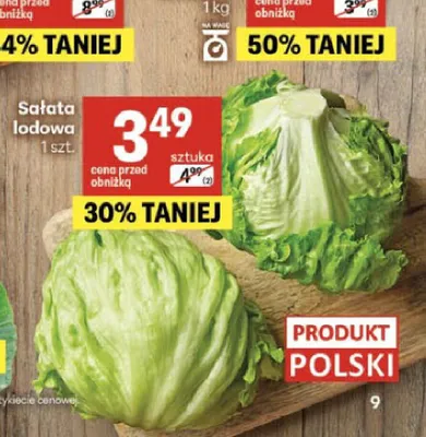 Sałata lodowa polska promocja w Delikatesy Centrum