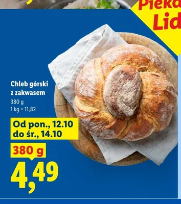 Chleb górski z zakwasem Piekarnia Lidla promocja w Lidl