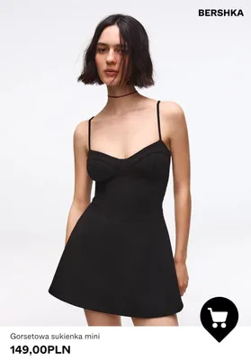 Sukienka gorsetowa mini Bershka promocja w Bershka