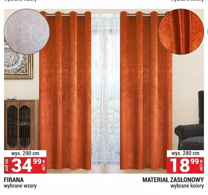Firana wys. 290 cm promocja w Merkury Market