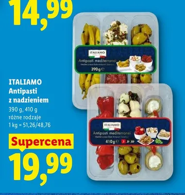 Antipasti z nadzieniem ITALIAMO promocja w Lidl