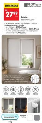 Roleta zaciemniająca DECOTeam 42x150 cm promocja w Biedronka