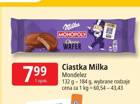 Ciastka Milka Choco Wafer promocja w Leclerc