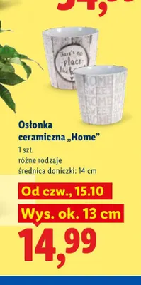 Osłonka ceramiczna Home promocja w Lidl