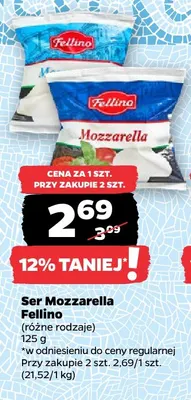 Ser mozzarella Fellino promocja w Netto