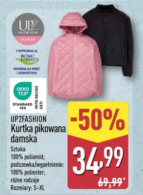 Kurtka pikowana damska promocja w Aldi