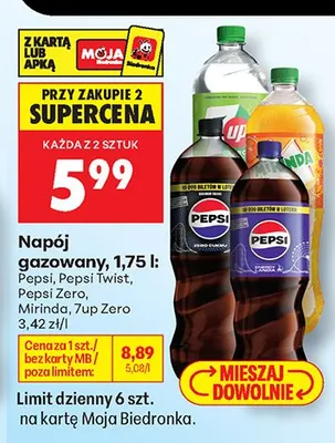 Napój gazowany 7up Zero promocja w Biedronka