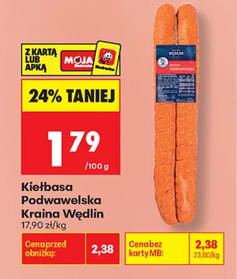 Kiełbasa Podwawelska Kraina Wędlin promocja w Biedronka