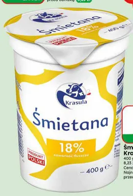 Śmietana 18% Krasula promocja w Dino