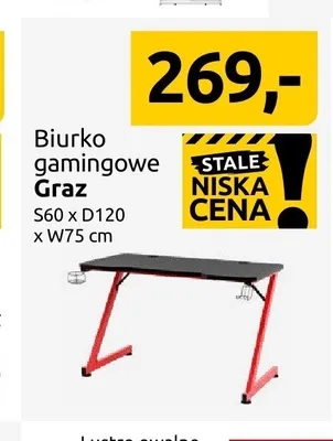 Biurko gamingowe Graz promocja w Black Red White