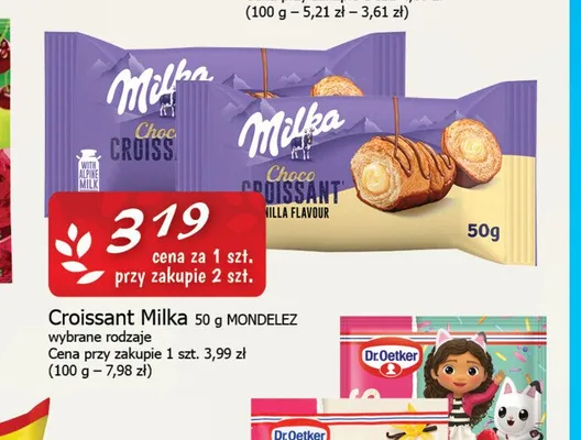 Croissant Milka 50g promocja w CEZAR Delikatesy