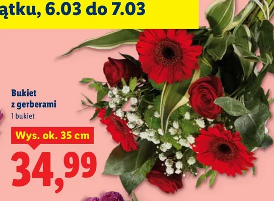 Bukiet z gerberami promocja w Lidl