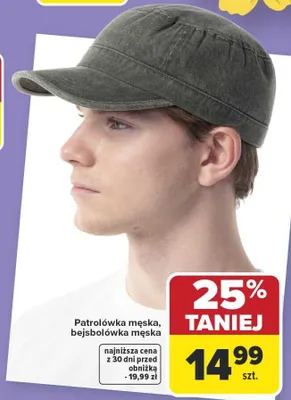 Patrolówka męska, bejsbolówka męska promocja w Carrefour