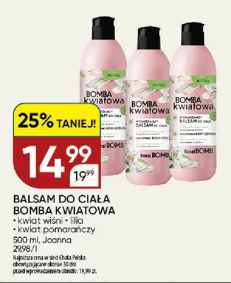Balsam do ciała Bomba Kwiatowa lilia Joanna promocja w Chata Polska