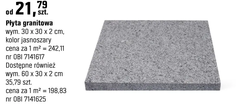 Płyta granitowa promocja w OBI