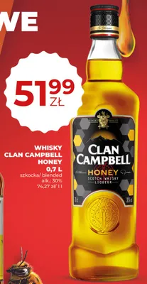 Whisky Clan Campbell Honey szkocka/blended alk. 30% promocja w Duży Ben