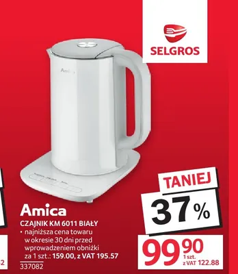 Czajnik Km 6011 biały Amica promocja w Selgros