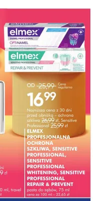 Pasta do zębów Elmex Profesjonalna Ochrona Szkliwa promocja w Super-Pharm
