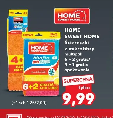 Ściereczki z mikrofibry multipak 6+2 gratis Home Sweet promocja w Kaufland
