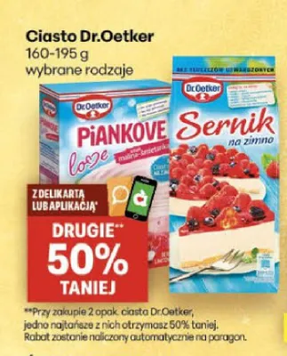 Ciasto Piankove Dr.Oetker promocja w Delikatesy Centrum
