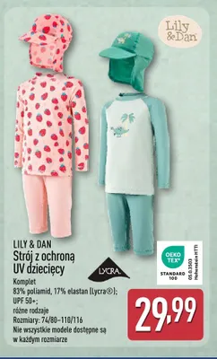 Strój z ochroną UV dziecięcy Lily & Dan promocja w Aldi