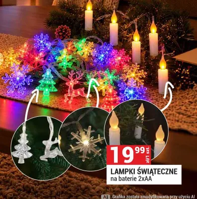 Lampki świąteczne na baterie 2xAA promocja w Merkury Market