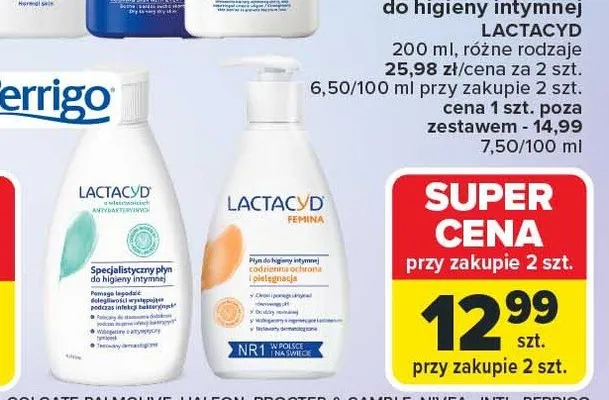 Płyn do higieny intymnej Lactacyd promocja w Carrefour Market