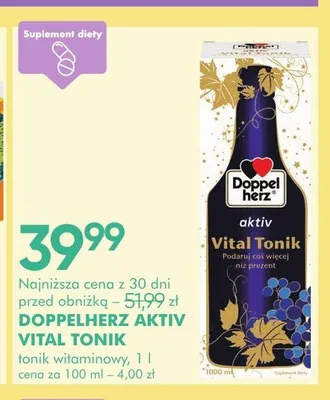 Tonik witaminowy Doppelherz Aktiv Vital Tonik promocja w Super-Pharm