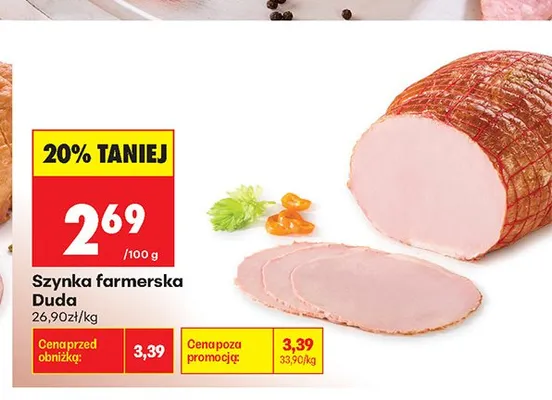 Szynka farmerska Duda promocja w Biedronka