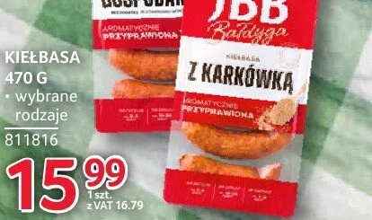 Kiełbasa JBB Bałdyga 470g promocja w Selgros