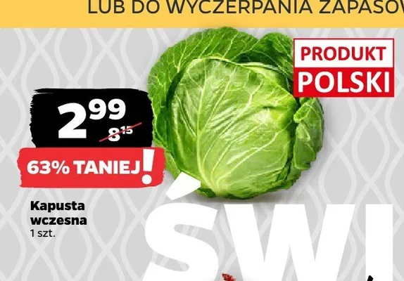 Kapusta wczesna polska promocja w Netto