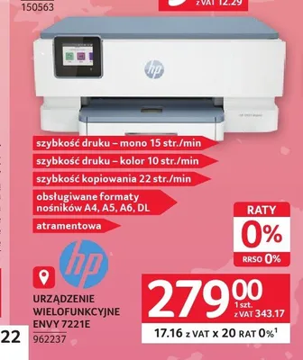 Urządzenie wielofunkcyjne HP Envy 7221e promocja w Selgros