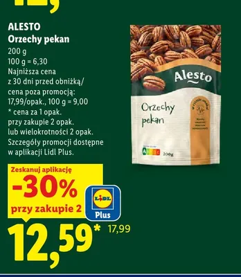 Orzechy pekan Alesto promocja w Lidl