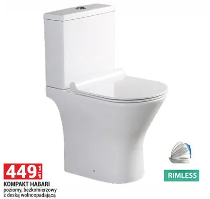 Kompakt Habari poziomy, bezkolnierzowy z deską wolnoopadającą promocja w Merkury Market