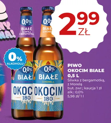 Piwo bezalkoholowe Okocim Białe z Morelą promocja w Duży Ben