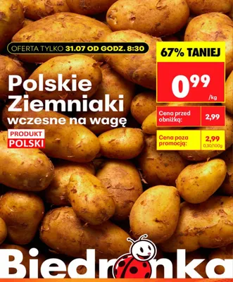 Ziemniaki wczesne polskie promocja w Biedronka