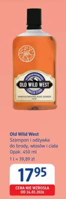 Szampon i odżywka do brody włosów i ciała Old Wild West promocja w Drogerie DM