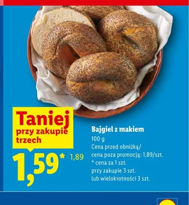 Bajgiel z makiem promocja w Lidl