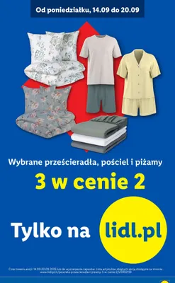 Prześcieradła, pościel i piżamy promocja w Lidl