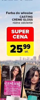 Farba do włosów Casting Crème Gloss L'Oréal Paris promocja w Carrefour Market