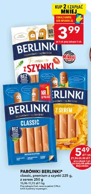 Parówki Berlinki Classic promocja w LEWIATAN