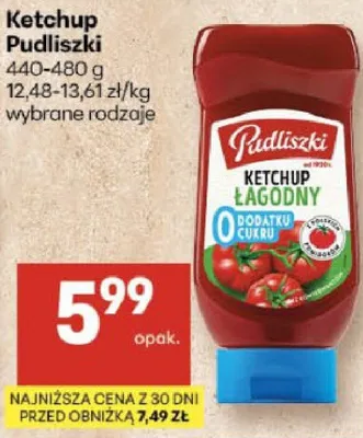 Ketchup łagodny promocja w Delikatesy Centrum